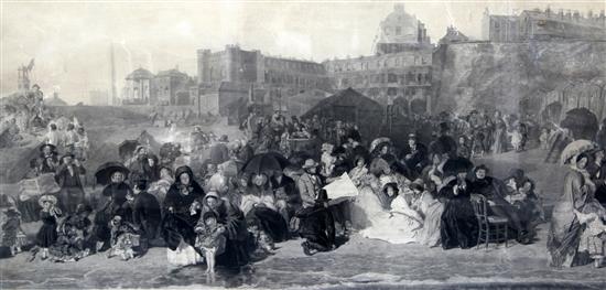 After William Powell Frith (1819-1909) Life at the Seaside, Ramsgate 1854, 25 x 45in.